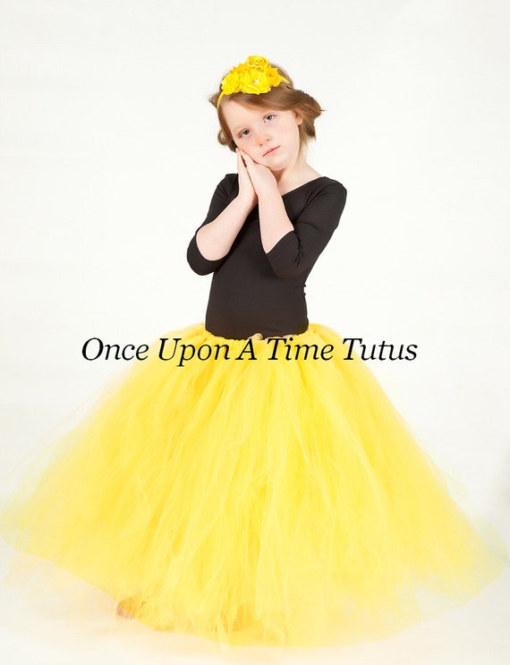 Girl tutu top skirt yellow