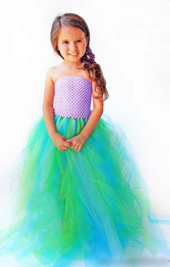 Mermaid Princess Costume Kids Blue Green Mermaid Princess Costume Kids Blue Green