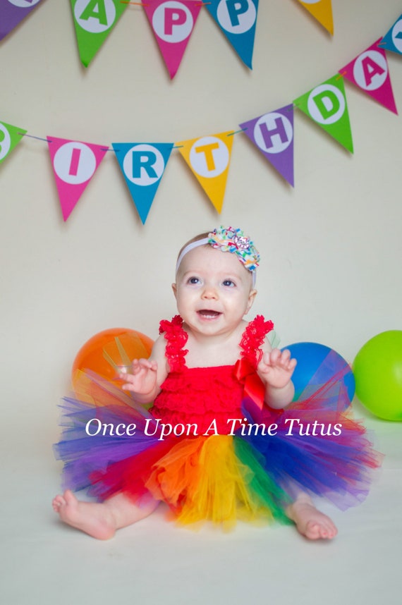 Primary Rainbow Tutu, Kids Tutu, 1st Birthday Tutu, First Birthday