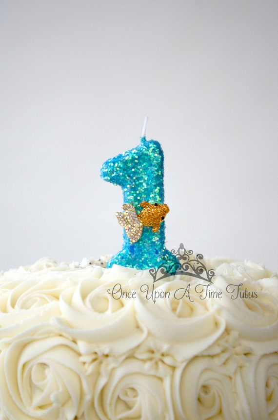 Goldfish Birthday Candle, Blue Fish Bowl, Under the Sea Party