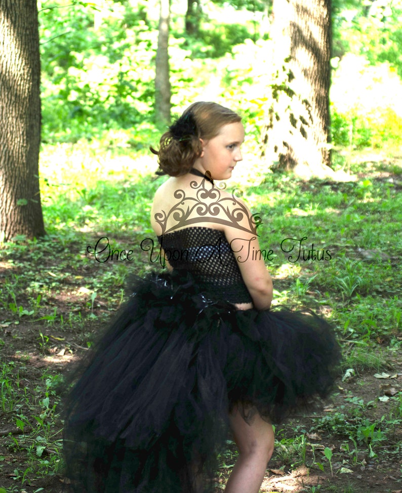 Halloween Costume Black Bird Feather Bustle Tutu Skirt Little Kids Girls Newborn 6 12 Months 2T 3T 4T 5T 6 7 8 10 12 Teen Adult