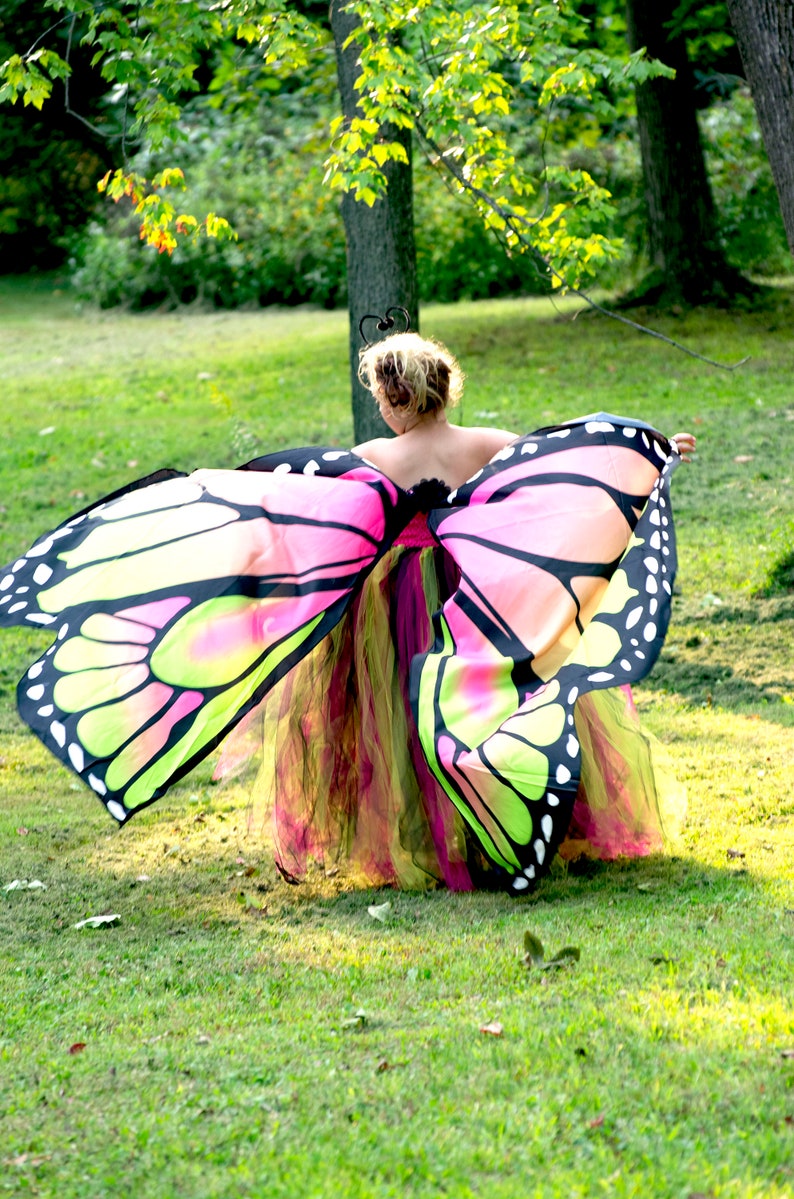 Adult Tutu Skirt Kids Monarch Butterfly Toddler Butterfly Costume Butterfly Costume Girls Butterfly Dress Pink Lime Green Black Dress