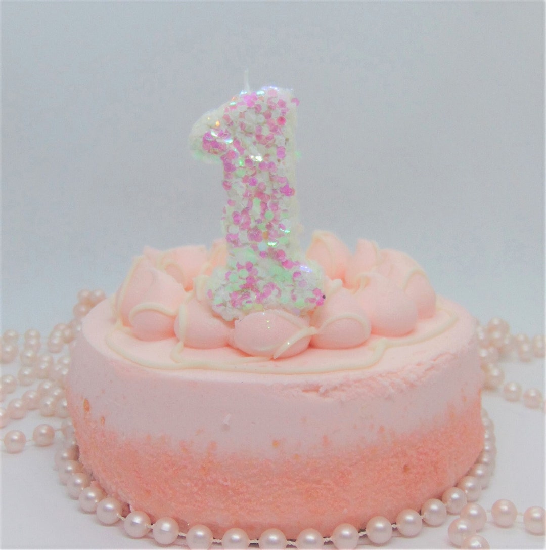 Glitter Birthday Candle Princess Decor One Glitter Birthday Etsy