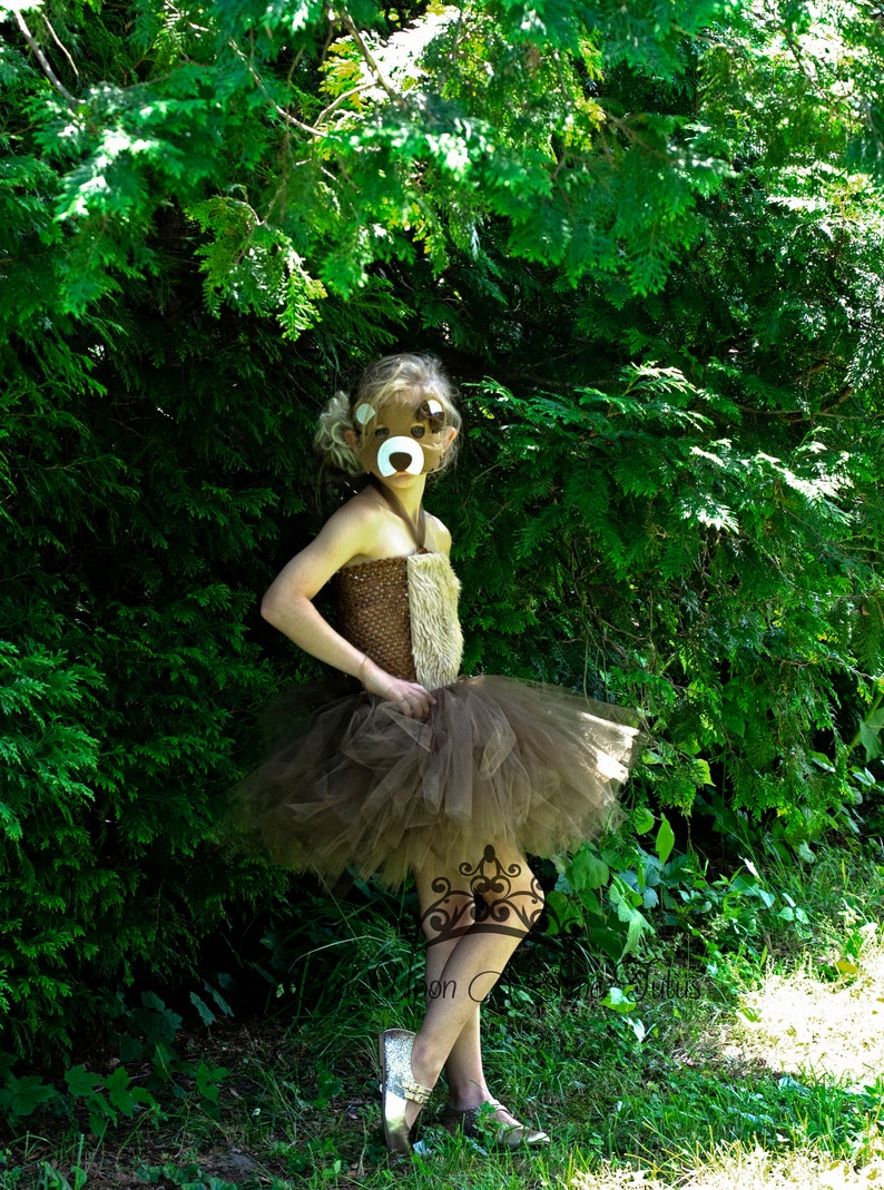 Brown and Tan Bear Tutu Dress Kids Girls Size Newborn 6 12 Etsy