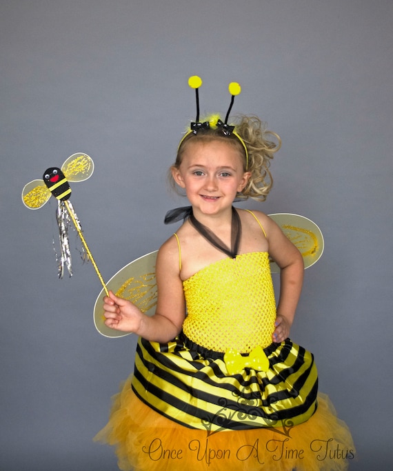 Bee Halloween Costume, Bumblebee Birthday Dress, Kids Tutu Dress
