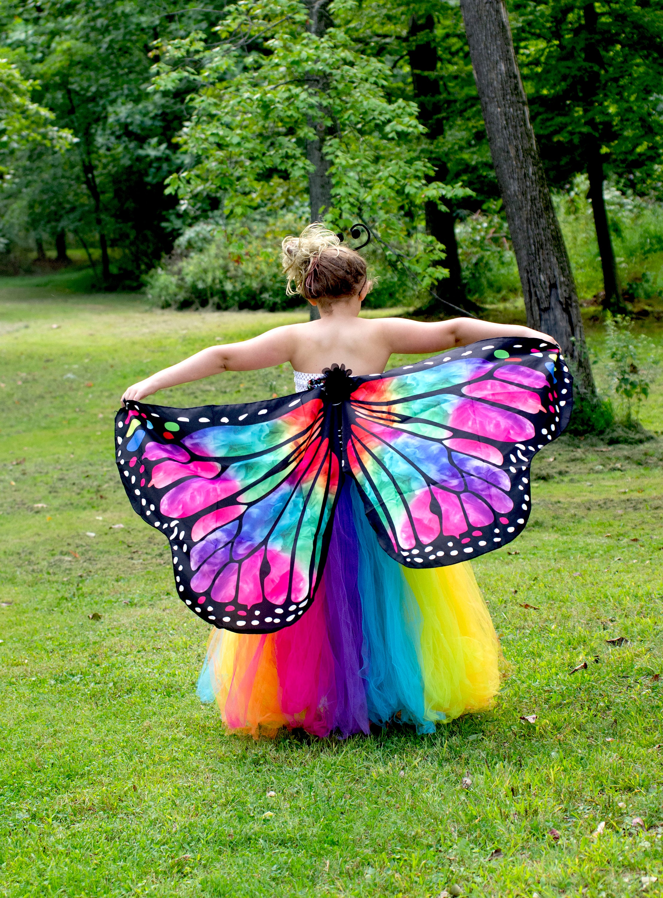 Arcobaleno Farfalla Fata Principessa Vestito Mesh Elfo Vestito Costumi di  Danza Performance