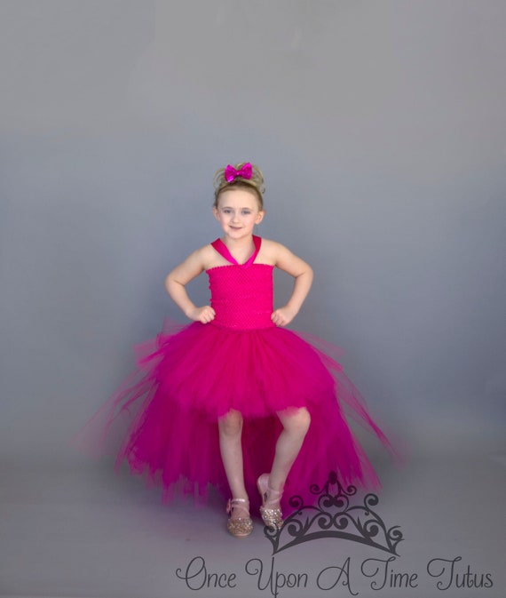 Hot Pink Doll Tutu Dress, Girl Halloween Costume, Kids Birthday