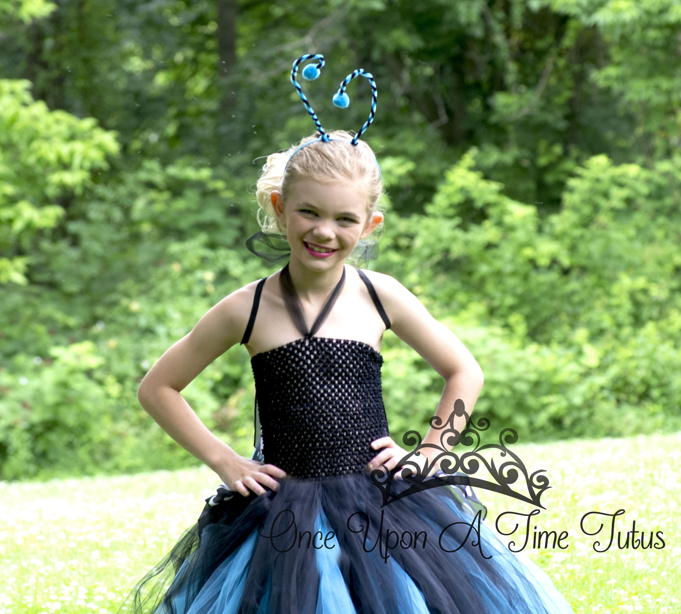 Robe Tutu de Princesse Papillon Bleue ○ ELLA - Le P'tit Grain de Mil