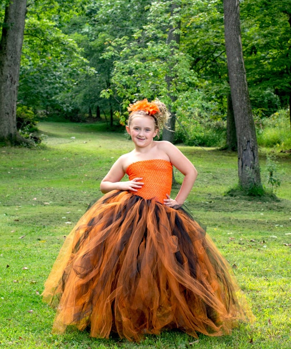 Verlaten solidariteit karakter Oranje Zwarte Jurk Heks Halloween Kostuum Meisjes Kinderen - Etsy België