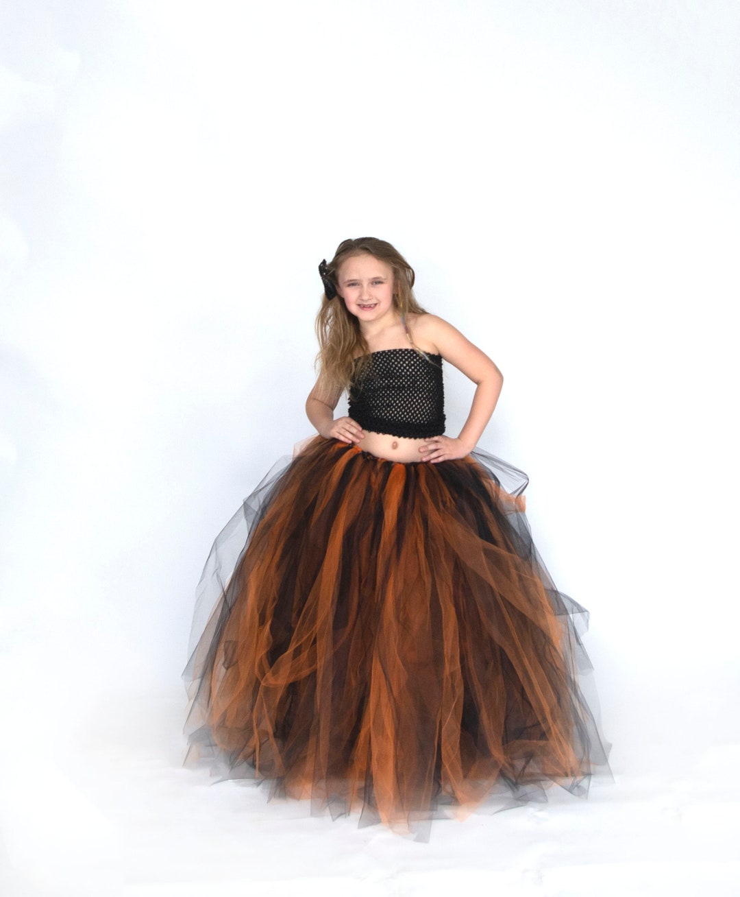 Black Orange Tutu Skirt, Halloween Costume Skirt, Witch Costume Girls