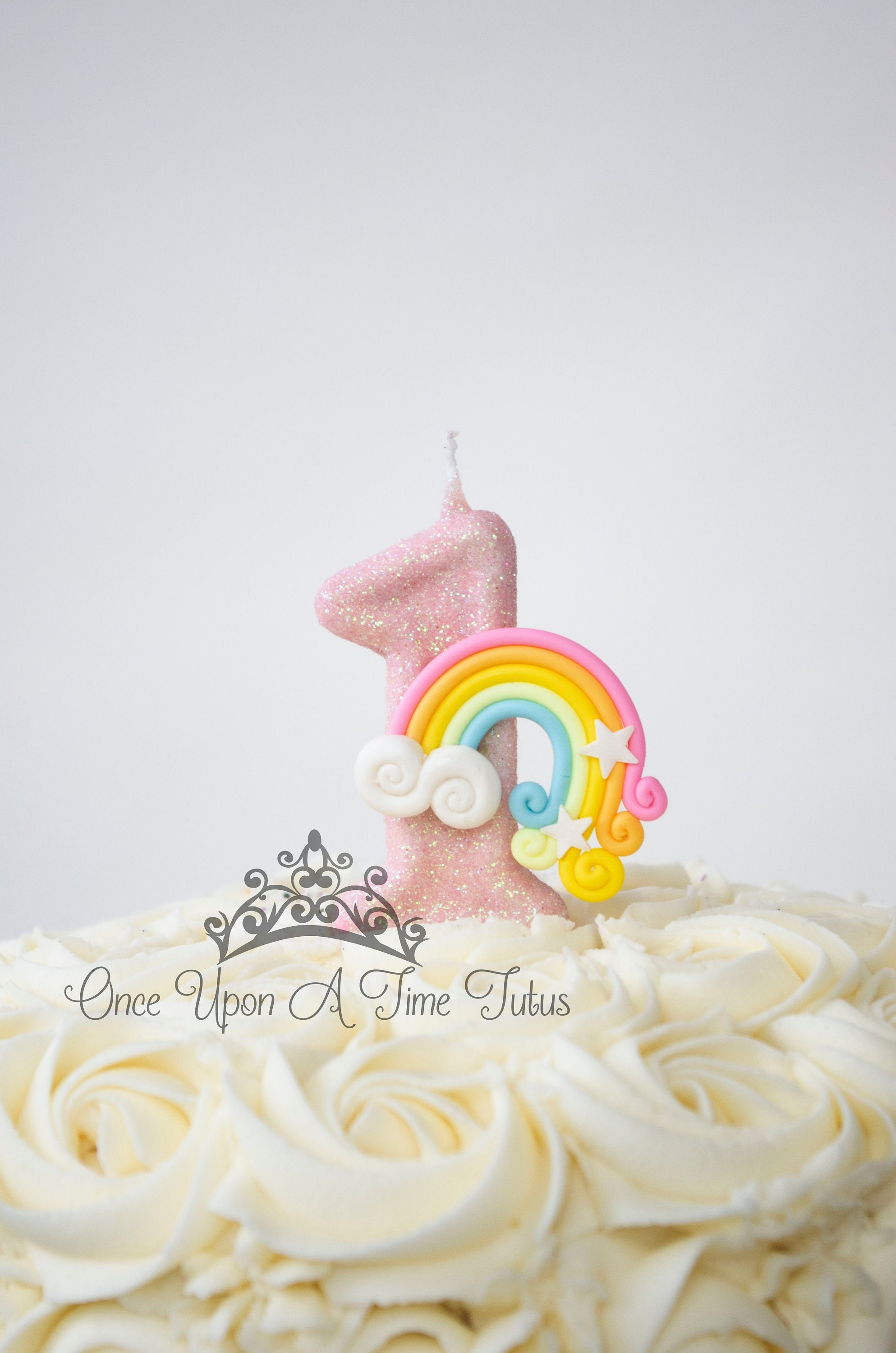 Bougies Anniversaire Chiffre 4 Arc-en-ciel - Décoration Gâteau 3D - Étincelante Et Réutilisable - Pour Enfants Et Adultes