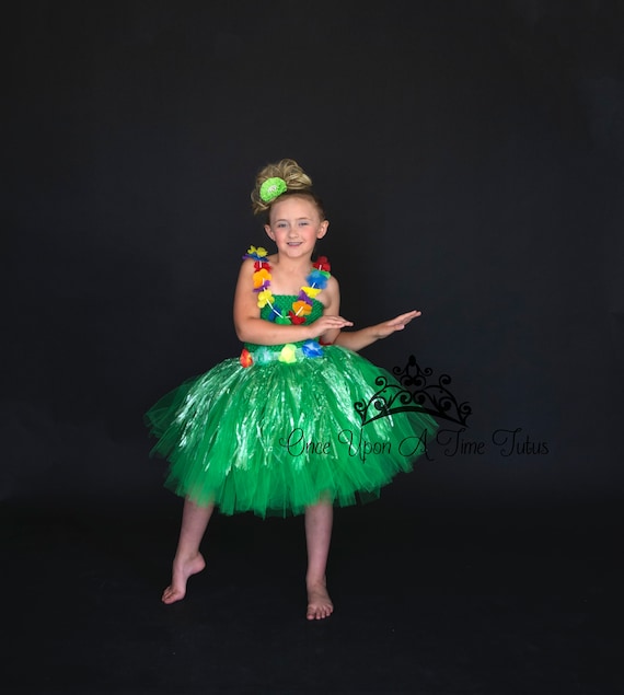 Tutu luau hawaiano, gonna di erba Hula, set di abiti tutu, abito di  compleanno per feste in piscina, costume di Halloween, costume per bambini,  bambina polinesiana -  Italia