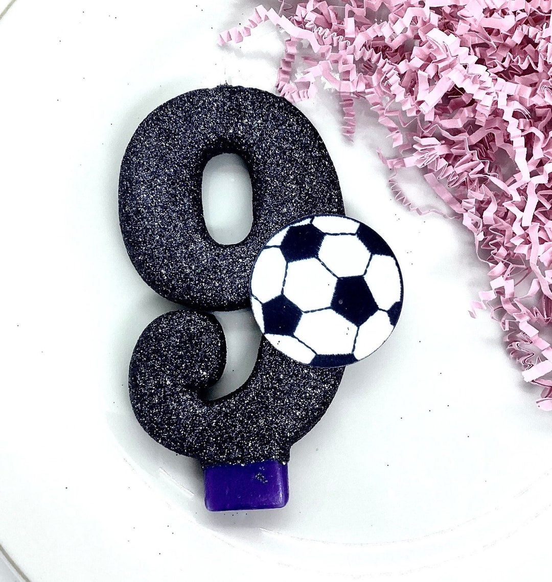 Soccer Birthday Candle Sports Party Decor Sports Ball Etsy