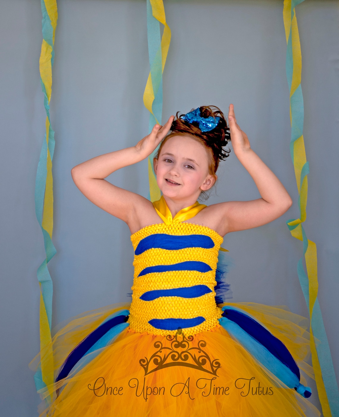 Blue Yellow Fish Tutu Kids Fish Costume Child Halloween Etsy