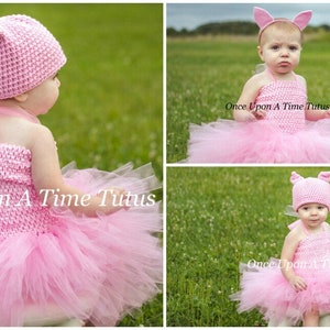Abito tutu di maiale, costume di Halloween di maiale, abito tutu per bambini, abito tutu per bambine, tutu per bambina, tutu per bambini, neonato, abito rosa per bambini