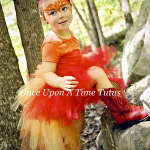 Fire Bird Bustle Tutu, Phoenix Tutu, Phoenix Costume Baby, Fire Macaw Tutu, Fire Tutu, Little Girls Costume, Kids Tutu Costume, Adult Tutu image 3