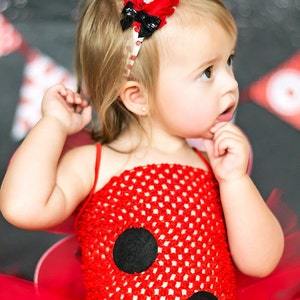 Ladybug Costume, Kids Halloween Costume, 1st Birthday Outift, Baby Girl Tutu Dress, Little Girl Birthday Dress, Child Ladybug Birthday Party image 3