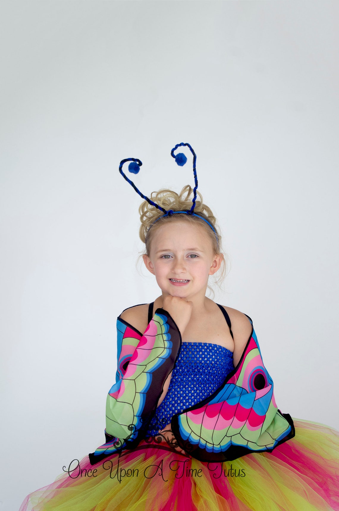 Blue and Black Butterfly Antenna Headband Halloween Insect Etsy