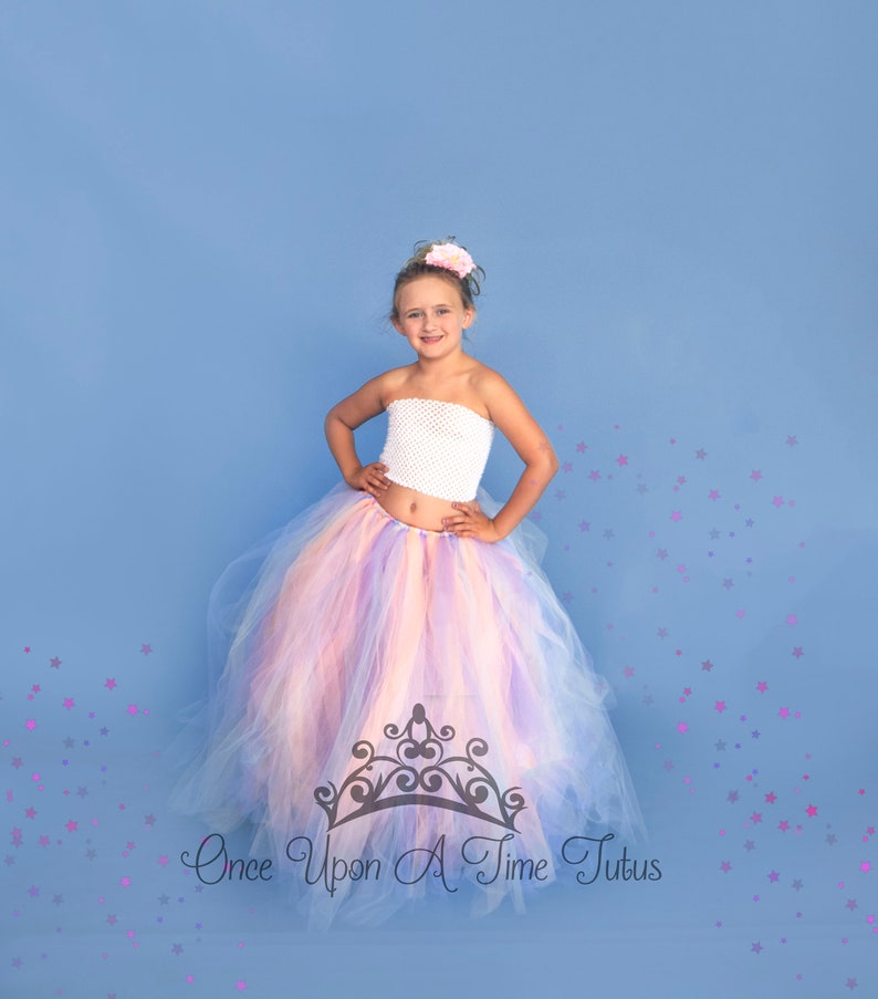 Pastel Fantasy Fairy Tutu Skirt, Little Girls Tulle Skirt, Kids Tutu