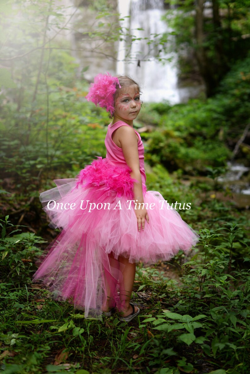 Hot Pink Feather Bustle Tutu Halloween Costume Adult Etsy