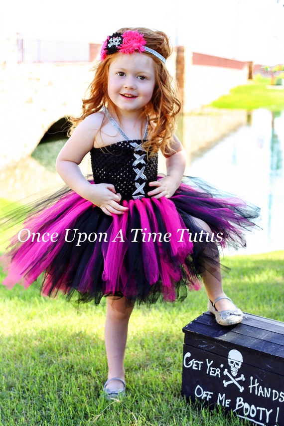 Pretty Pink Pirate Inspired Tutu Dress Halloween Theme | Etsy