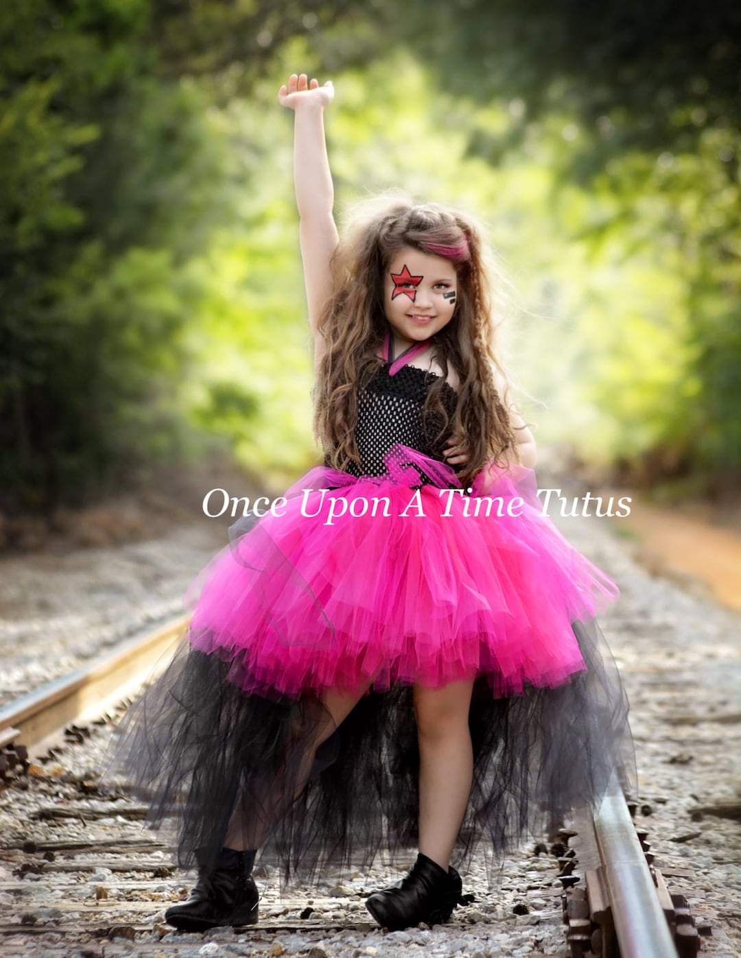 Rockstar Queen Tutu Dress Girl Halloween Costume Kids photo