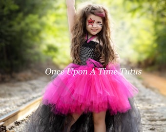 Costume enfant fille rockstar glamour rose et noir - Déguisement