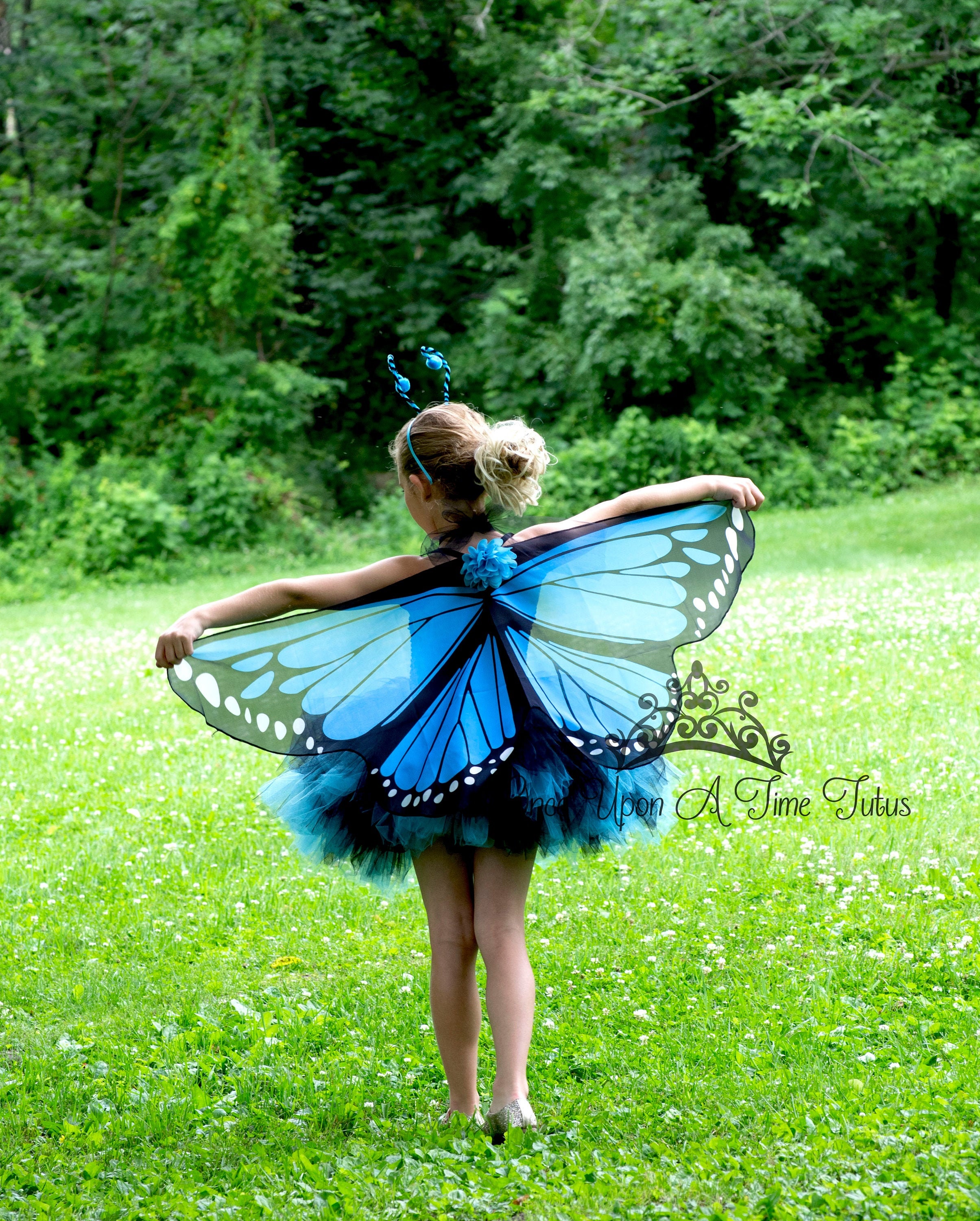 Blue Butterfly Halloween Costume Girls Butterfly Dress - Etsy