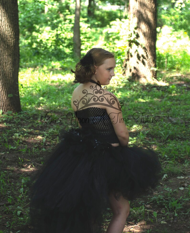 Halloween Costume Black Bird Feather Bustle Tutu Skirt Little Kids Girls Newborn 6 12 Months 2T 3T 4T 5T 6 7 8 10 12 Teen Adult
