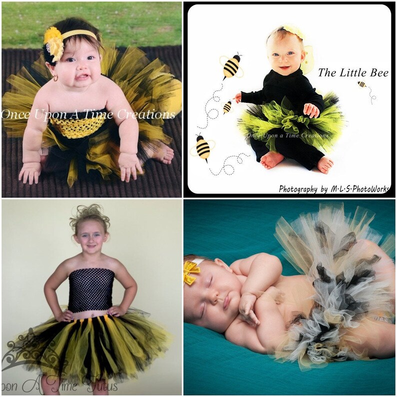 black and yellow tutu baby