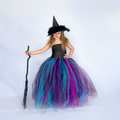 Witch Halloween Costume Witch Tutu Dress Girls Witch Dress - Etsy