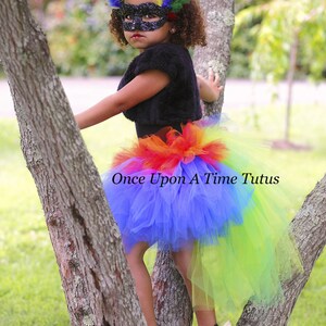Parrot Tutu, Halloween Costume, Adult Parrot Costume, Rainbow Lorikeet Bustle, Colorful Bird Skirt, Kids Macaw Costume, Womens Tutu, Baby image 2
