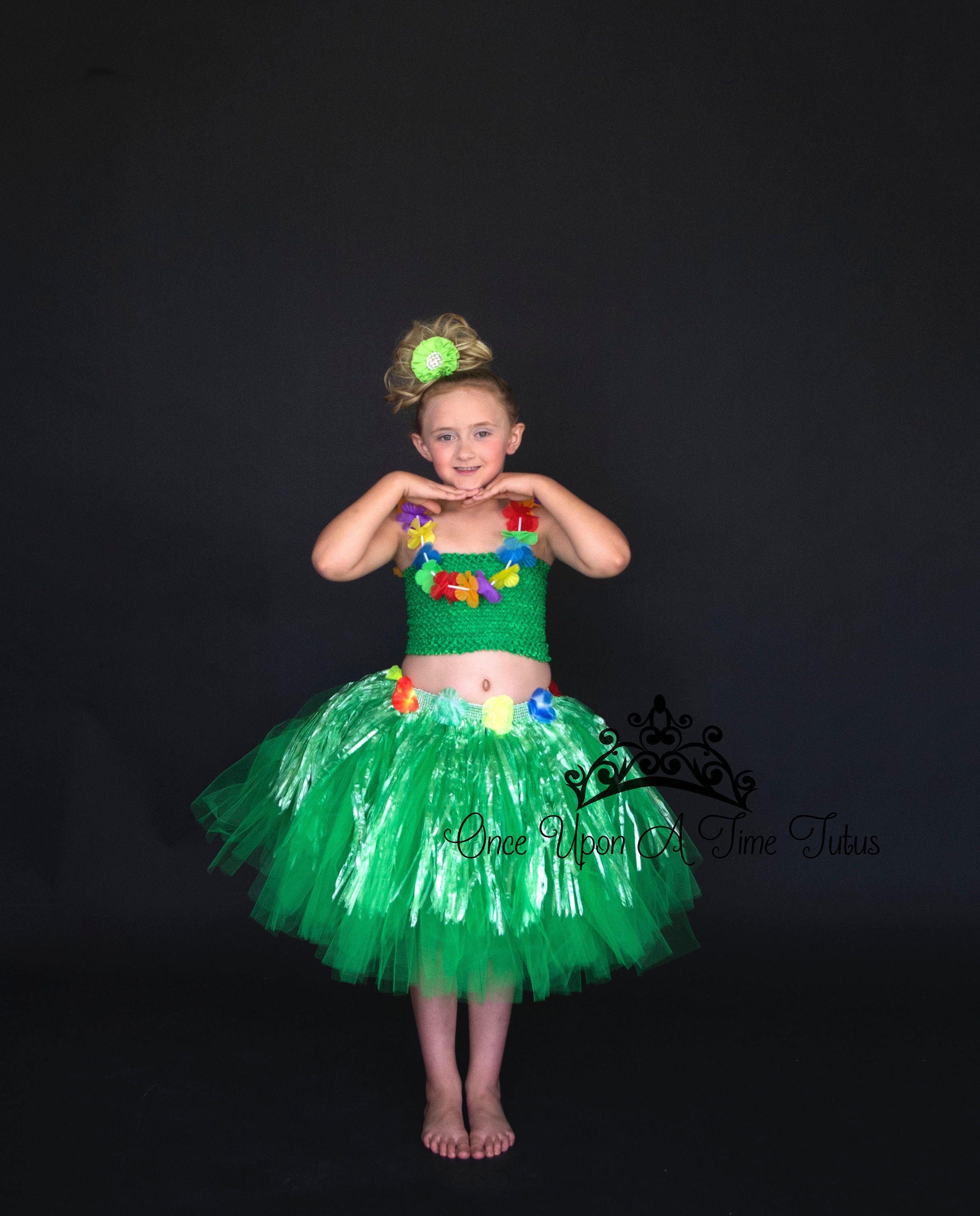 Hawaiian Palm Leaf And Hibiscus Flower Tropical Party Garland