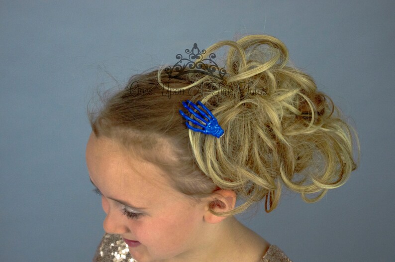 Royal Blue Skeleton Hand Hair Clip Halloween Pirate Photo Etsy