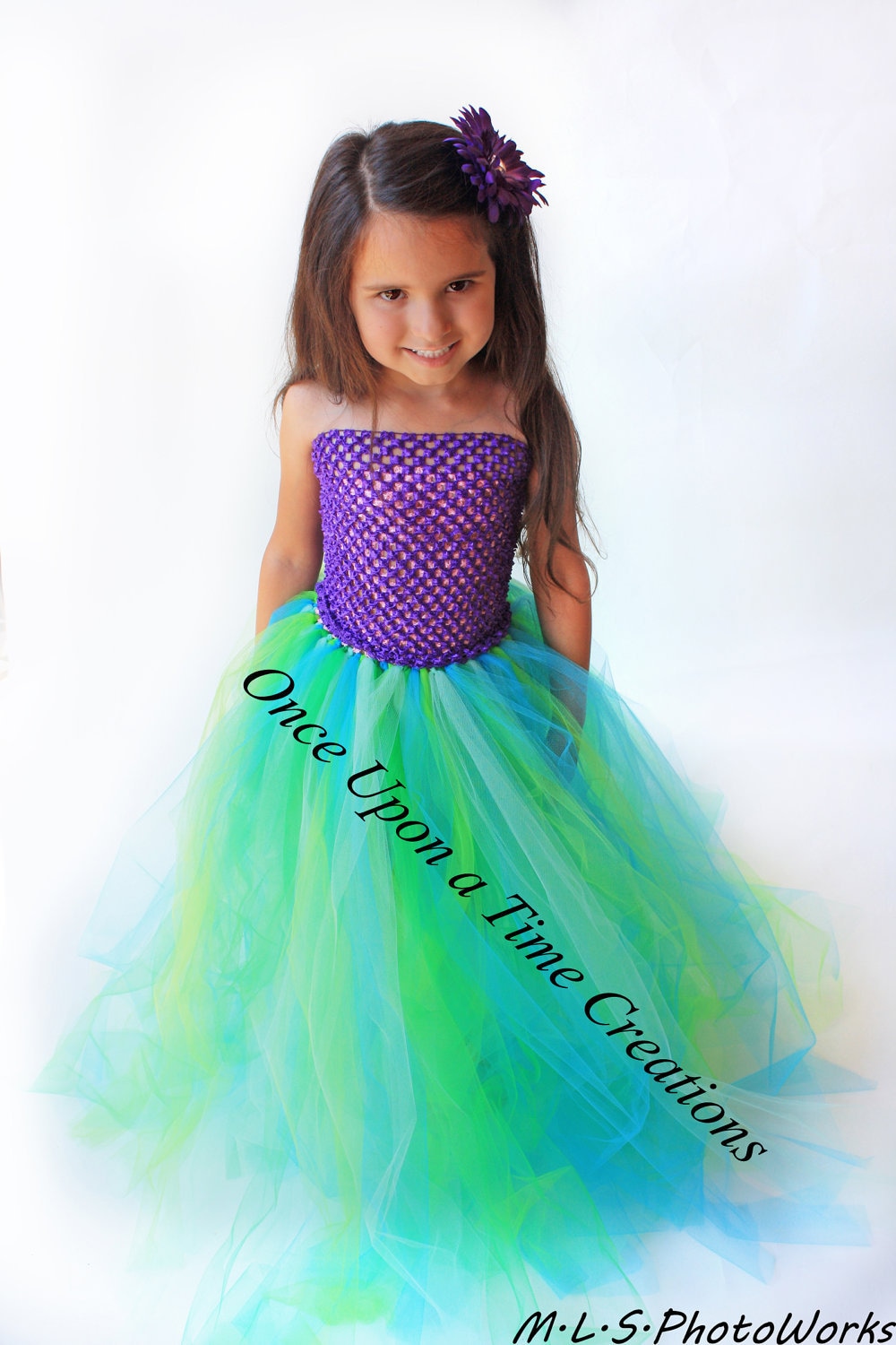 W Niños Niñas Ariel Sirena Fancy Cosplay Costume Dress