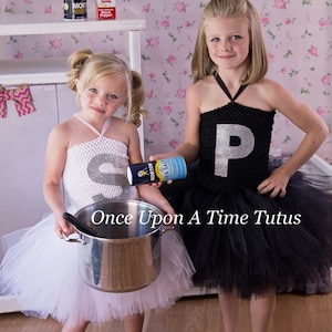 Robe Tutu de sel ou de poivre shaker, costume d’Halloween jumeau, robe de tutu d’enfants, costumes de fille, robe de tutu d’enfant, costumes de meilleurs amis, nourritures