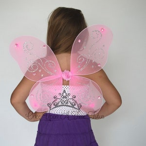 Rainbow Fairy Tutu or Dress Newborn 3 6 9 12 18 Months 2T 3T 4T 5 6 Kids Birthday, Halloween Costume, Baby Gift Pretty Pink Butterfly image 6