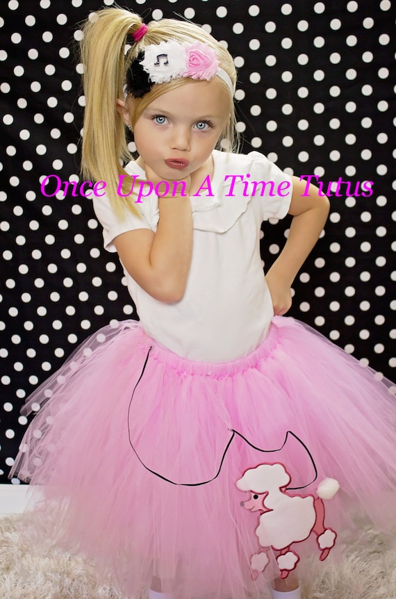 Kids poodle top skirt costume