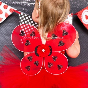 Ladybug Costume, Kids Halloween Costume, 1st Birthday Outift, Baby Girl Tutu Dress, Little Girl Birthday Dress, Child Ladybug Birthday Party image 2