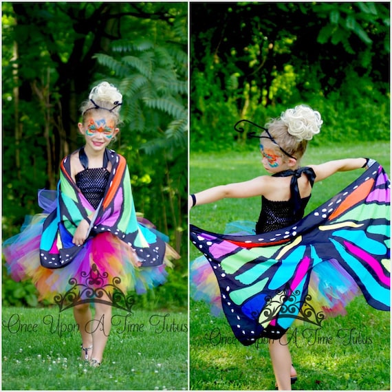 Bederven media in beroep gaan Regenboog Vlinder Halloween Kostuum Meisjes Vlinder Jurk - Etsy België
