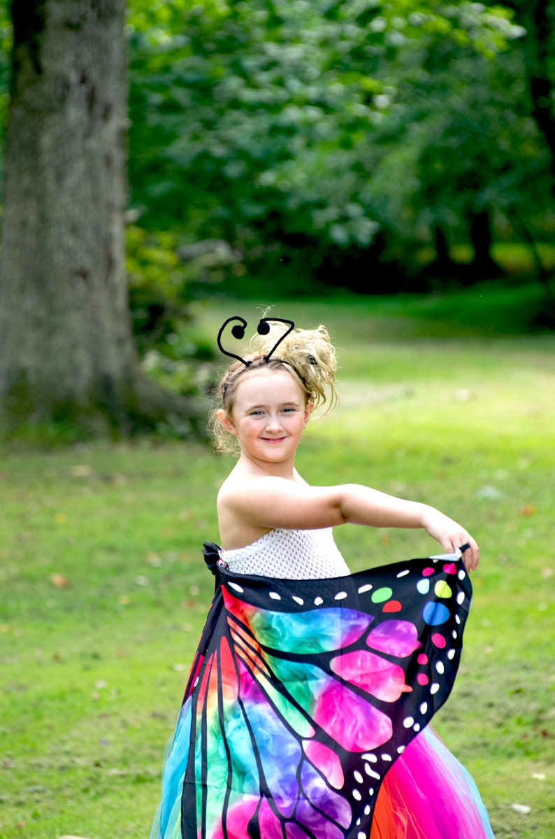 Rainbow Butterfly Costume Girls Butterfly Dress Child Etsy