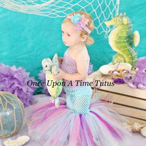 Mermaid Costume Mermaid Tail Tutu Baby Girls Mermaid Outfit Etsy