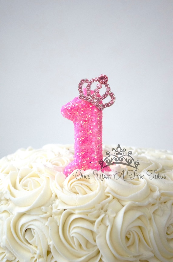 keepsake candle custom candle princess candle number anniversary candle Tiara birthday candle Gold and pink birthday candle