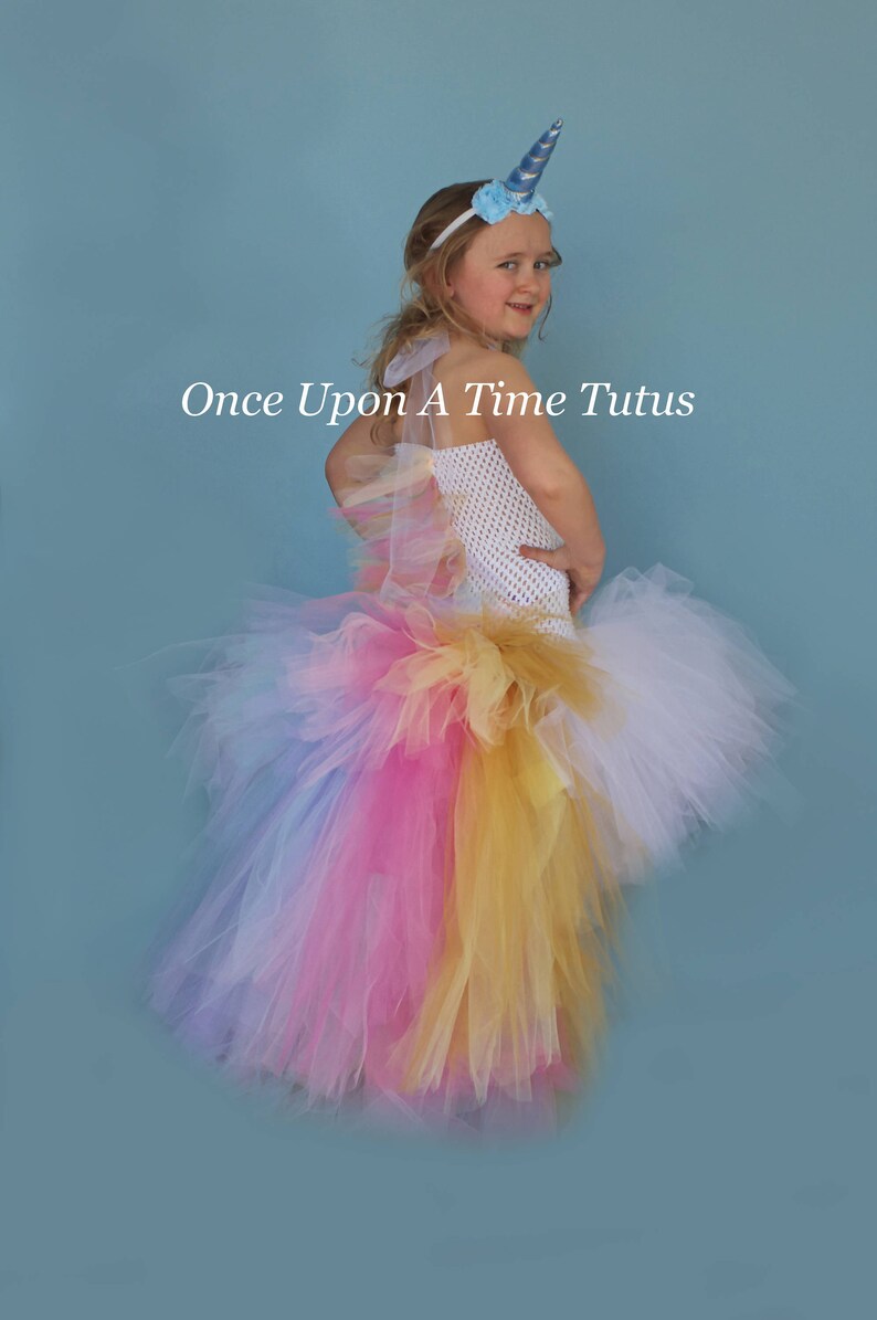 Pastel Unicorn Color Halloween Costume Girls Tutu Dress 2T 3T 4T 5T 6 7 8 10 12