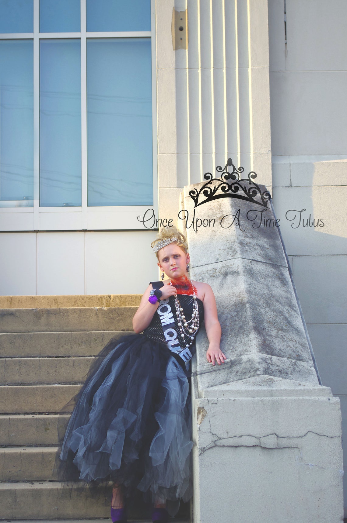 Zombie Prom Queen Halloween Costume Girls Witch Dress Floor Etsy carrie-makeup-costume-bloody-prom-queen-halloween-makeup-tutorial
