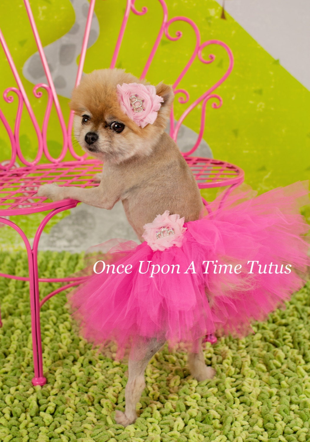 Hot Pink Princess Dog Tutu Puppy Tutu Skirt Dog Halloween