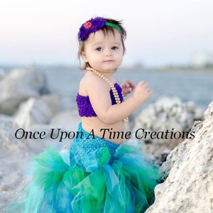 Traje de sirena, tutú de cola de sirena, traje de sirena para niñas bebés, traje de cumpleaños, conjunto de tutú de pastel Smash, traje de sirena para niños pequeños, infantil, niños