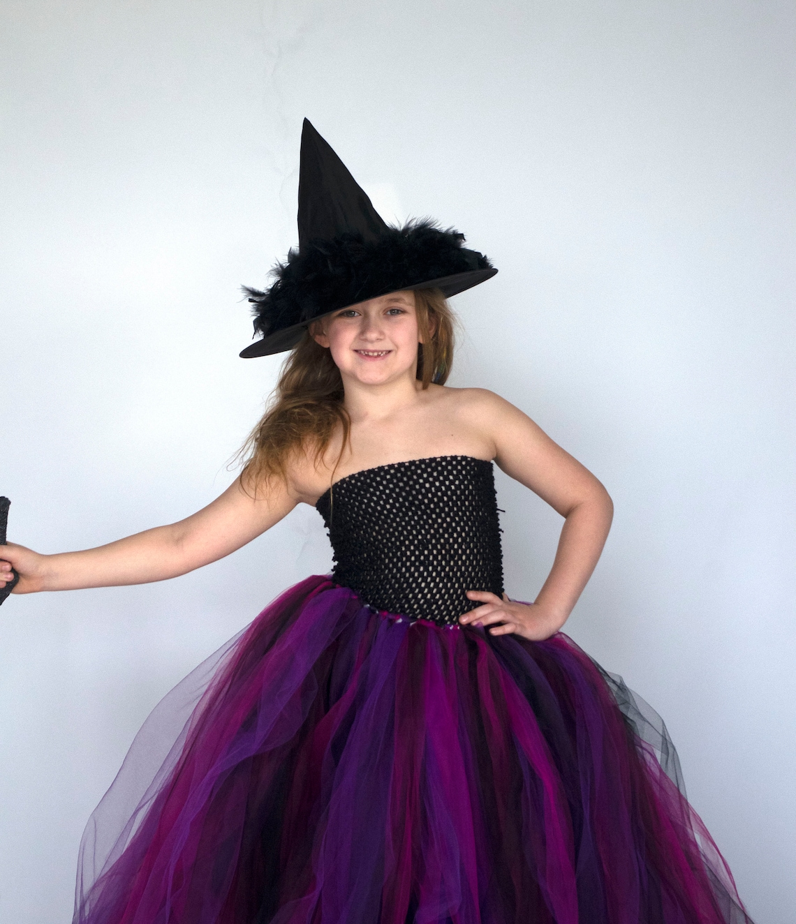 Witch Halloween Costume Girls Witch Costume Kids Floor | Etsy