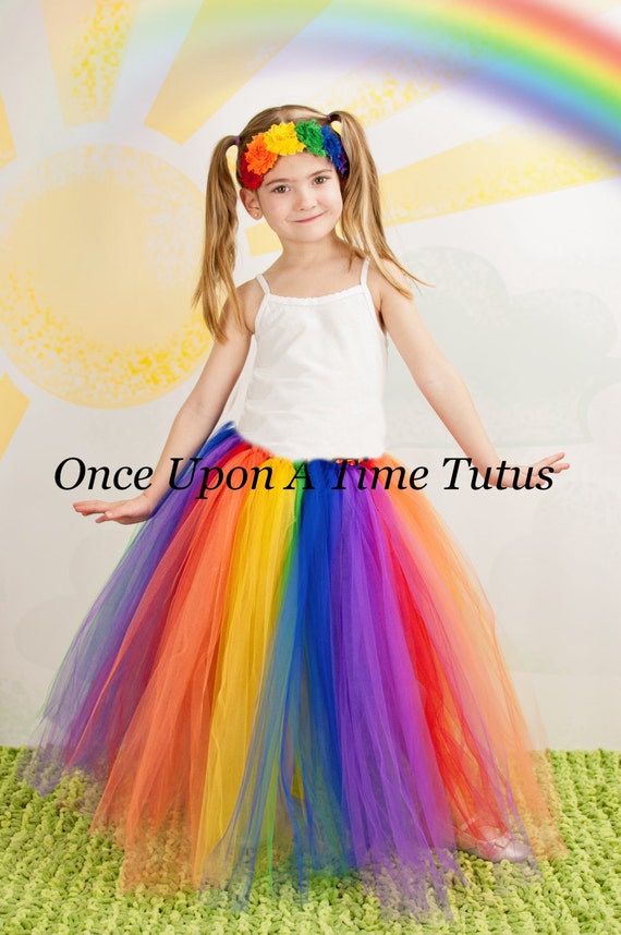 barst Schurk samenzwering Lange regenboog tutu rok kleine meisjes tule rok kinderen - Etsy België