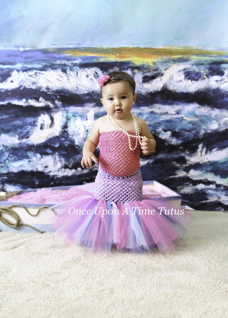 Mermaid Costume Mermaid Tail Tutu Baby Girls Mermaid Outfit Etsy